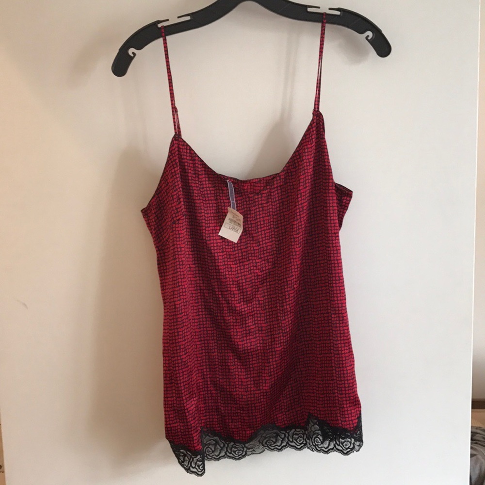 NWT Stella McCartney silk and lace top